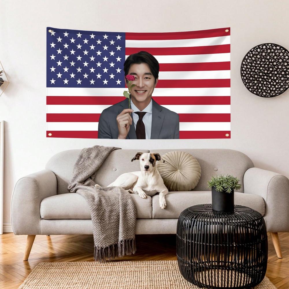 

2025 Funny Flags G-Gong Yoo Garden Flags Party Living Room Home Balcony Wall Decor Banner Bedroom Tapestry Outdoor 29x37in