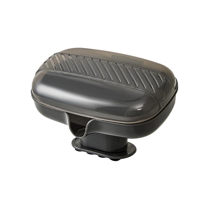 

Creative Sucker Soap Dish Holder With Lid Self-Draining Soap Tray Case Portable Soap Container Box For Bathroom Accessories серый