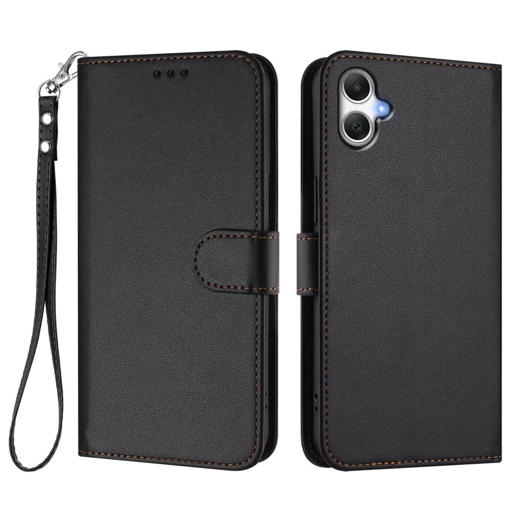 For Samsung Galaxy A07 4G/A06 4G/A06 5G Leather Case Wallet Stand Phone Cover with Wrist Strap