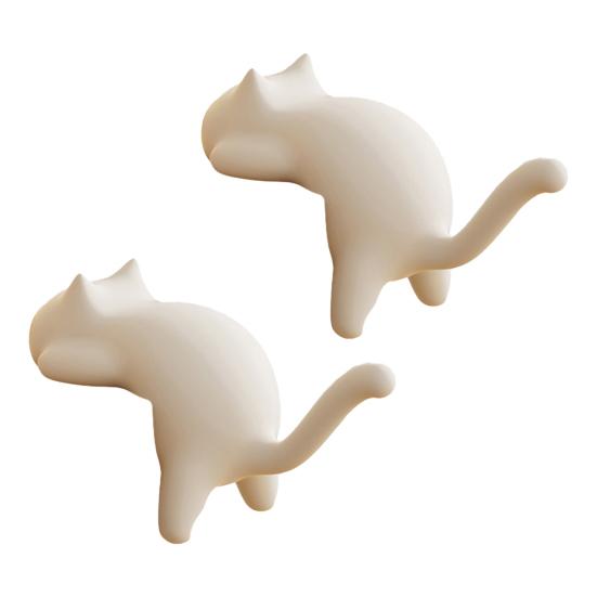 Niedliche Katzen Schreibtischkantenhaken Bohrerfreie Tischkantenaufhänger Kätzchenhaken Schreibtisch-Organizer Haken für Schlüssel Taschen Kopfhörer