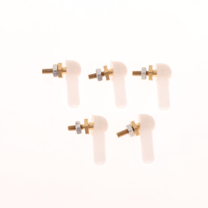 2/5Pcs L16/17Mm Rod End M2 M3 Ball Joint 2/3Mm Black Linkage Rod Ball Head Connector For Diy Rc Gasoline Boat Servo Spare Parts