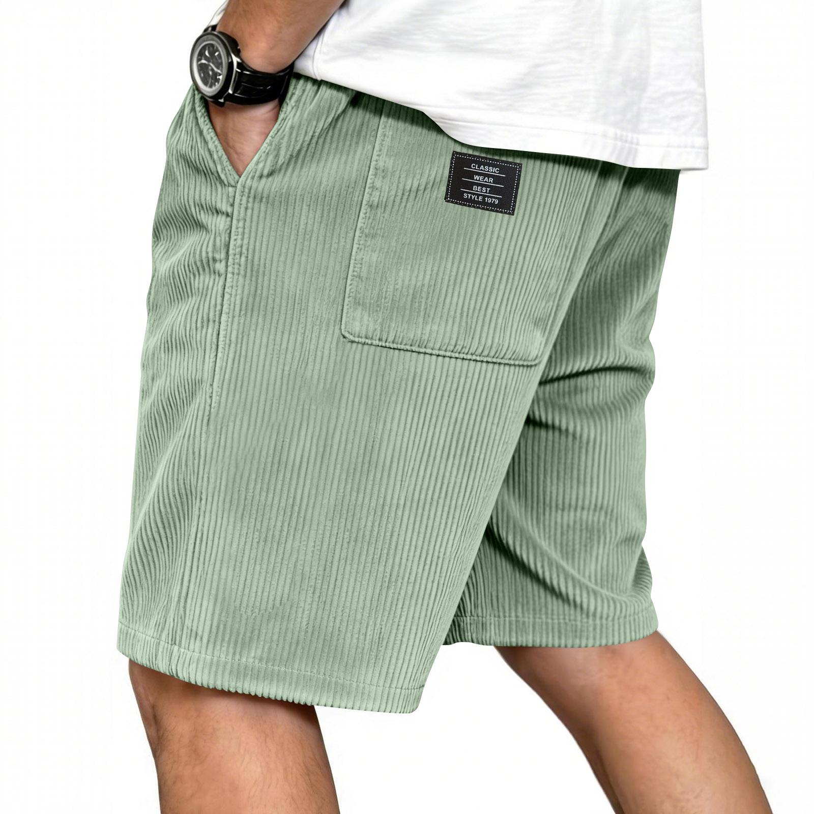 Viper Heren Corduroy Shorts met Trekkoord Casual Relaxte Pasvorm Elastische Tailleband vaderdag cadeaus mijn bestellingen Lichtgewicht Ademend Zomerkleding XL