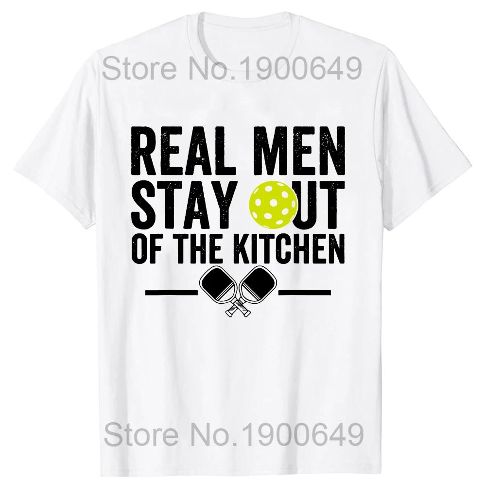 Real Unisex Stay Out of the Kitchen Funny Pickleball Vintage Player T Shirts Tee Tops ShortSleeve Tshirt Clothing Basic Tshirts