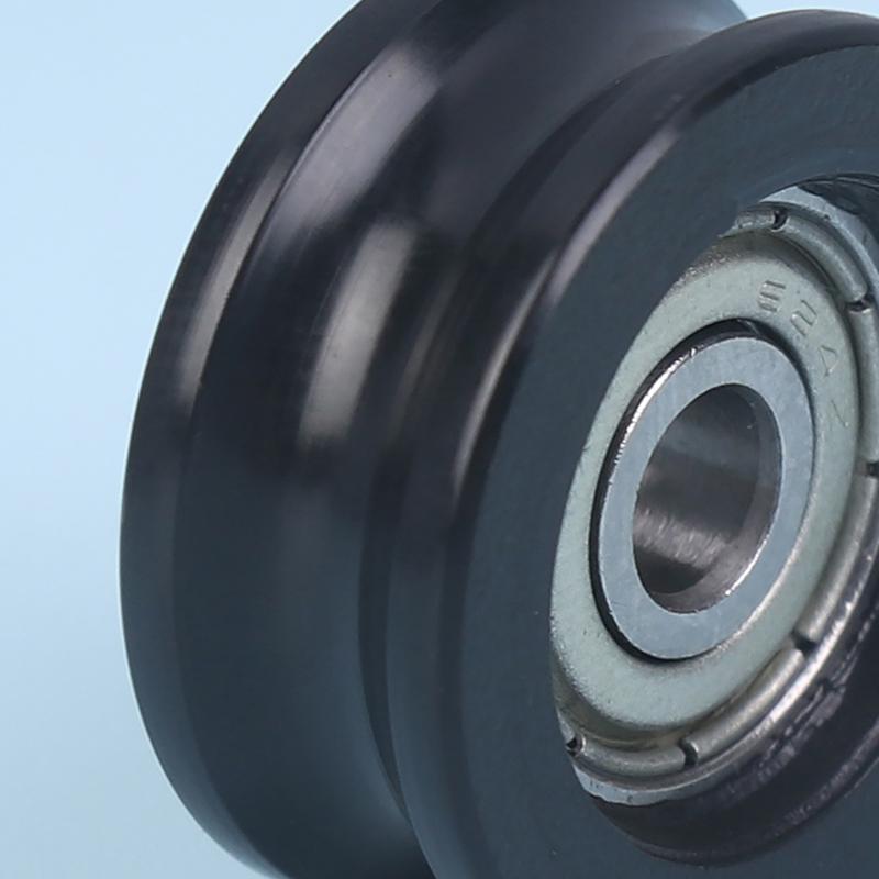 4X19X8.5Mm Pom Delrin Plastic U Groove Roller Guide Wheel 624 Bearing Pulley R3Mm Track Delrin Wrapped Pulley