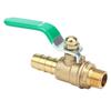 G1Celsius4   Male to 8Celsius10Celsius12mm Hose Barb   Valve Green Lever Handle Thicken Brass Valve(8mm)