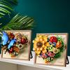 KNEW BUILT Innovative Building Block Flower 3D Po Frame Ornament-Ideal DIY DecorGift for GirlWall Hanging & Educational Toy