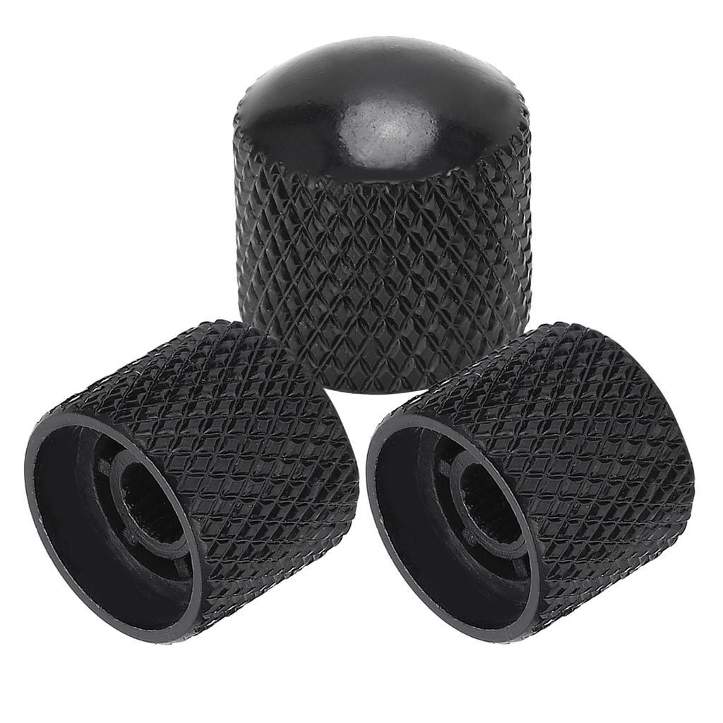 3Pcs Guitar Control Knob Volume Tone Fit Top Set Kit Instrument Accessory ReplacementBlack