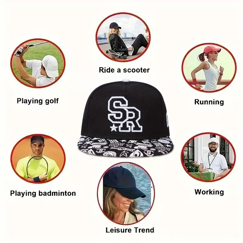 2pcs Fashion Casual Baseball Cap Men Women Embroidered Letters Hip-hop Hat Flat Brim Hat Poker Pendant Necklace Outdoor Sports Net Red Sun Hat