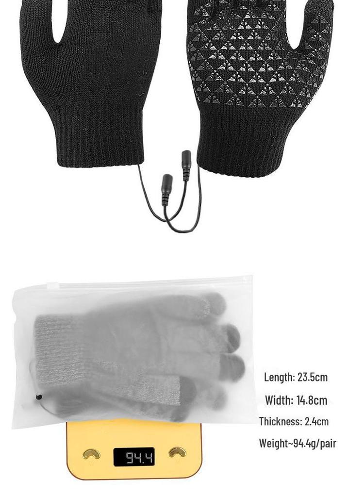 Yuanhao USB Heated Full-Finger Gaming Gloves - Warm Electric Knit for Students