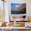Tapestry Wall Hanging Kawazu Cherry and Dancing Cherry Natural Stylish Fabric Interior Change the Atmosphere 100cm Long x 150cm GT0032A U-SITU Decor,