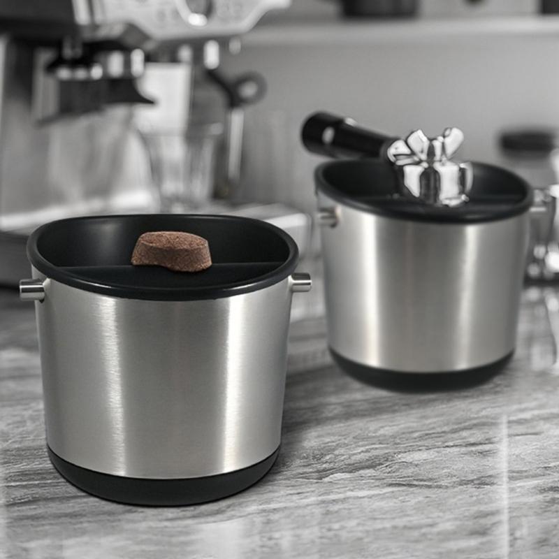 Strong Rustproof Coffee Knock Box Removable Parts Perforated Drainage Corresponding Most Espresso Machines Stainless Steel Kitchen Accessory