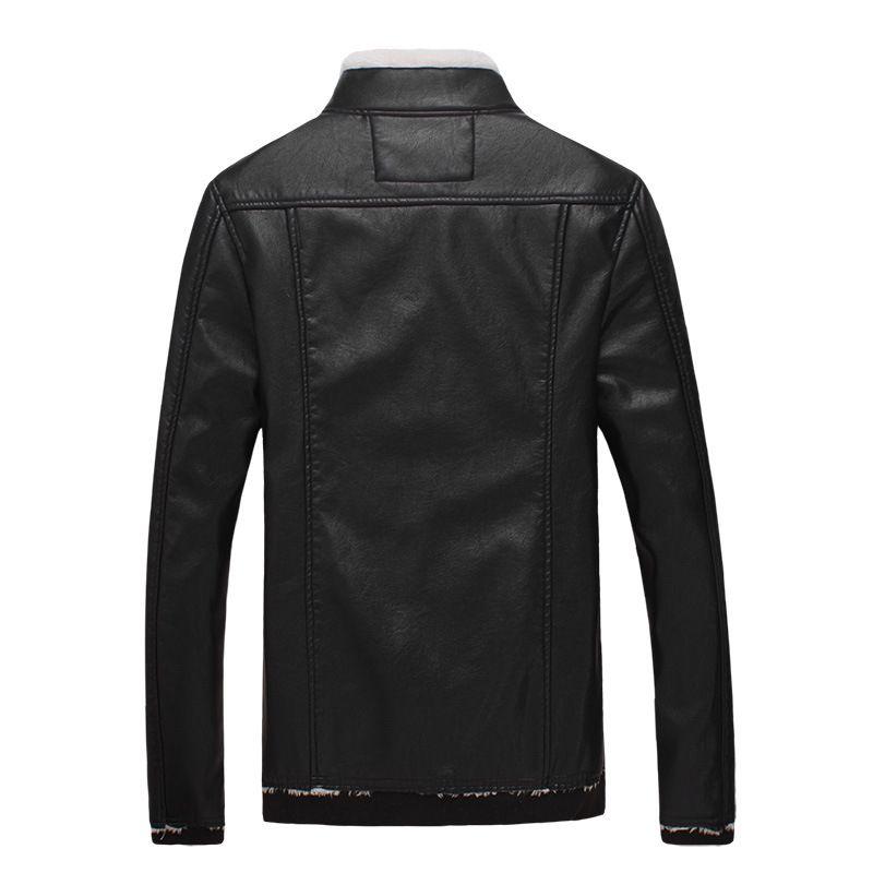 Luxurious Faux Leather Fur Jacket For Men With Warm Lined Interior And Slim Fit Design