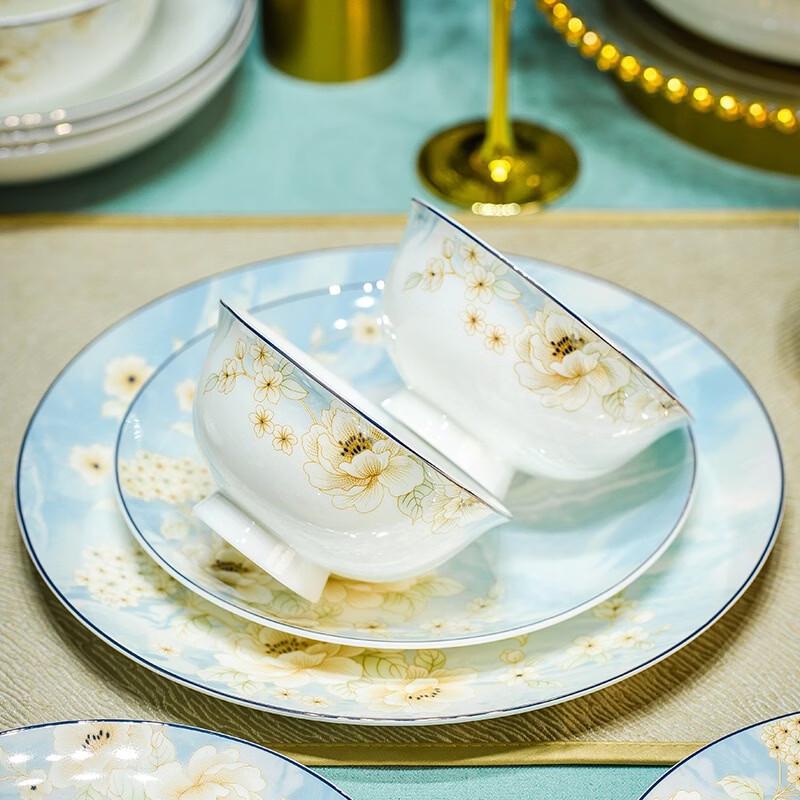 Handun European Bone China Dinnerware Set - Begonia Series