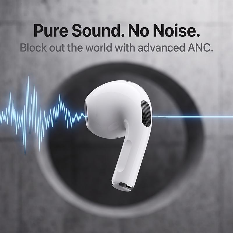 Fourth generation Air 4 Wireless Earbuds Bluetooth 5.3 Advanced ANC Clear Calls Instant Pairing Noise Cancelling Headphones