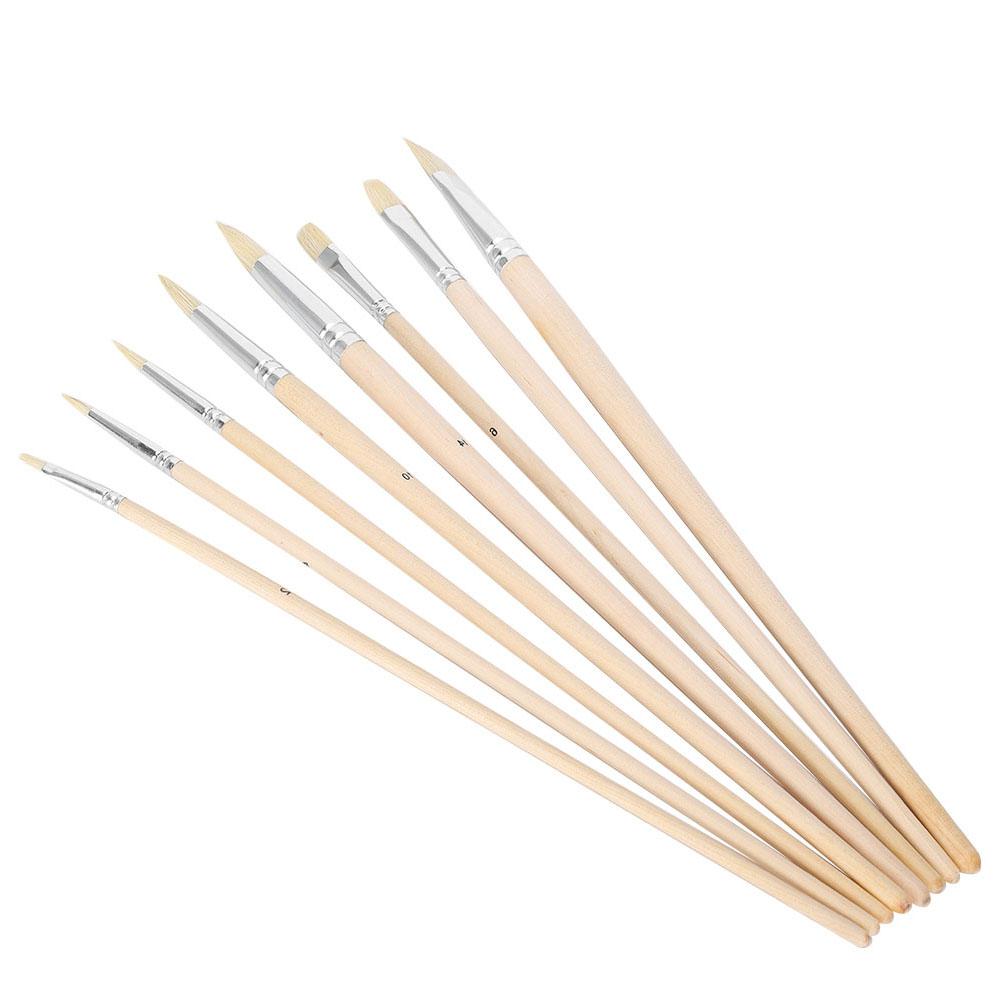 8 ks Akvarelový štětec Více modelů pro akrylovou, kvašovou a olejovou malbu Plochý štětec Paddy