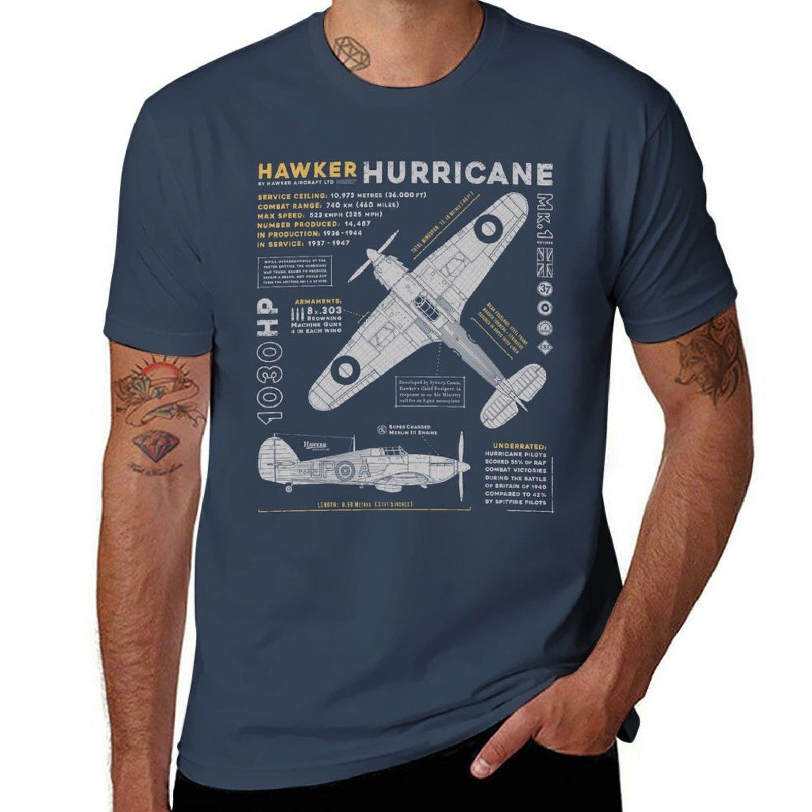 Hawker Hurricane Tshirt Work Casual Loose Fit Tshirt S