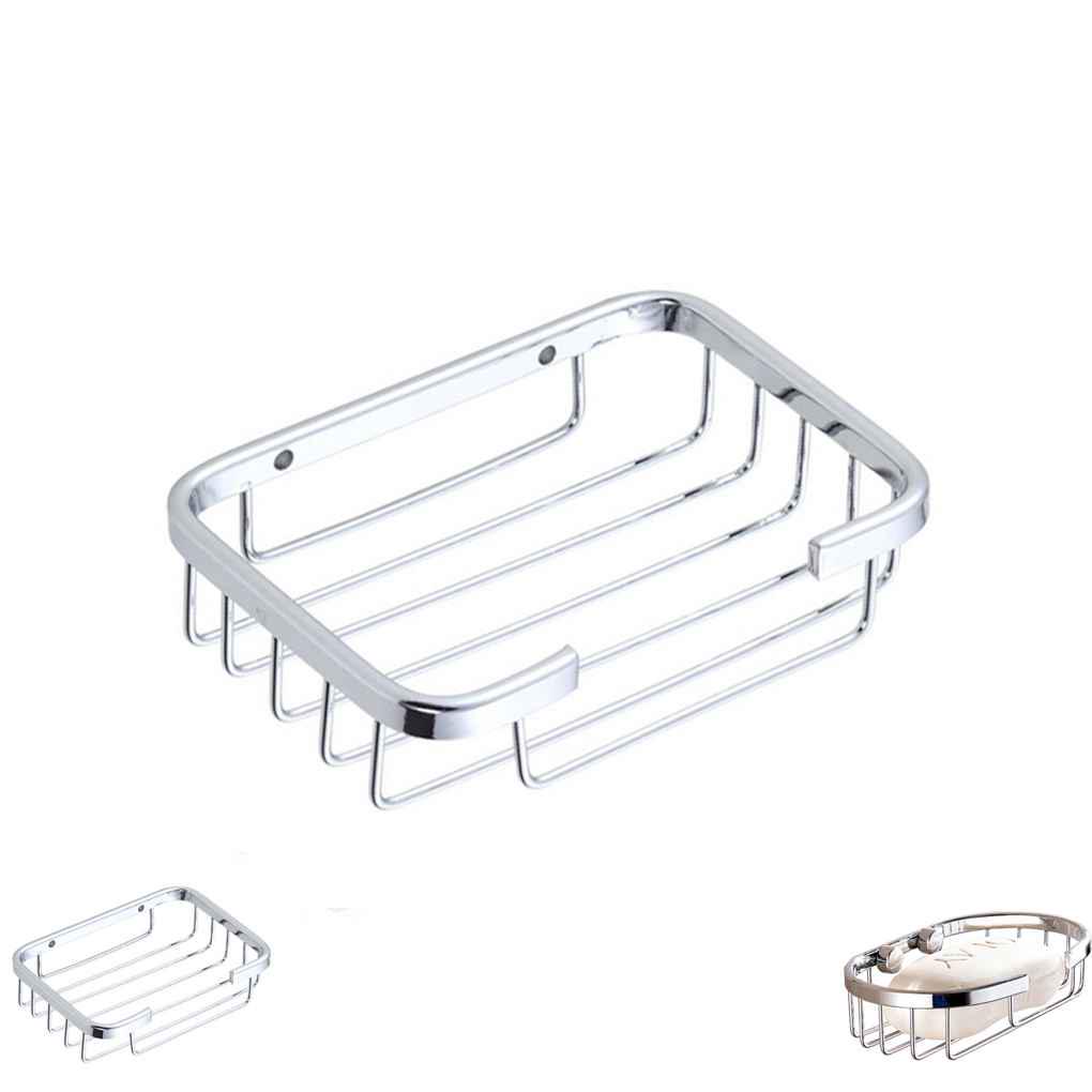 Wandmontage Badkamer Douche Aluminium Hoge Vrije Plaat Houder Zeepbakje Opbergrek Vierkante Mand Accessoires