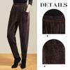 Women's Corduroy Harem Pants Autumn Winter Thickened Plus Size Loose High Waist  Fleece Pants