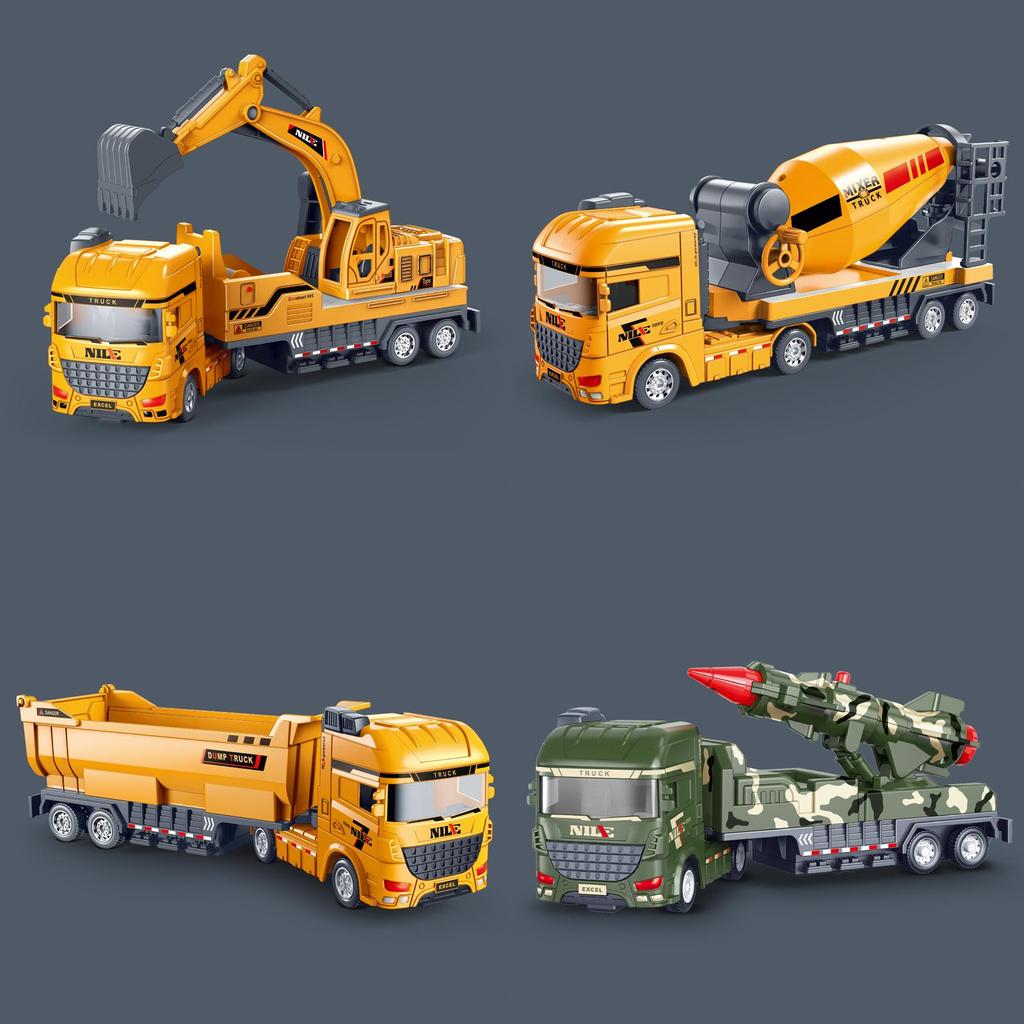 Childrens Inertia Large Construction Toy Vehicle Moveable Parts Imaginative Play
