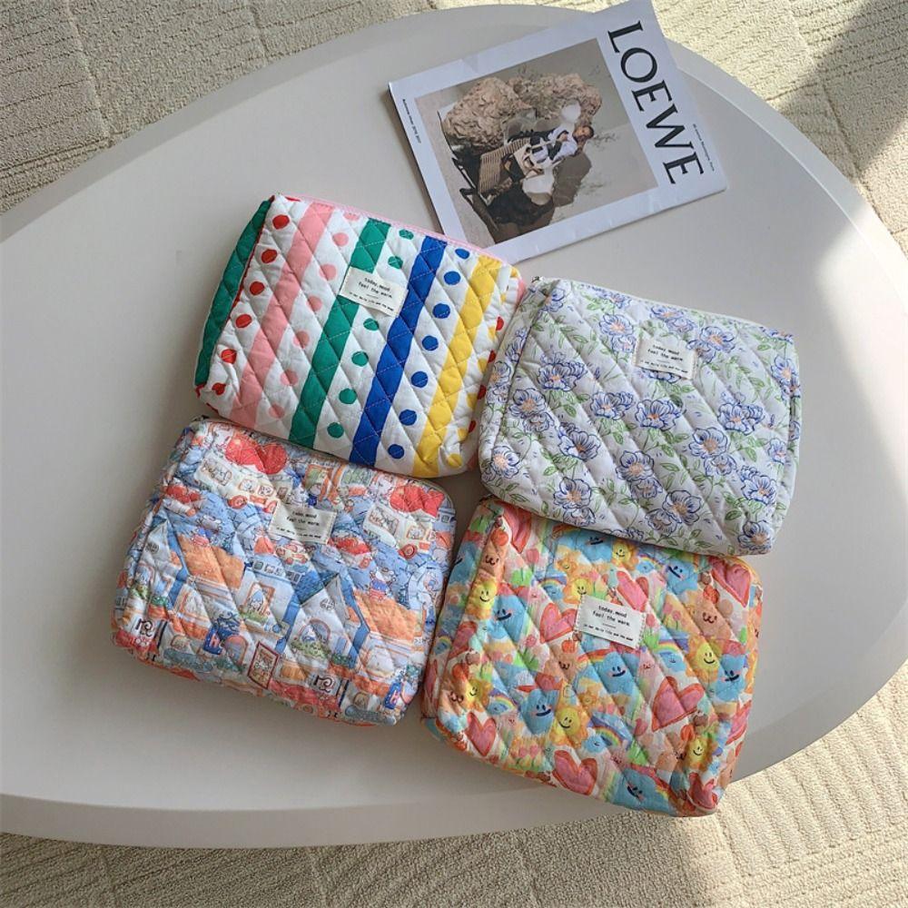 

Милая косметичка из хлопка, косметичка, новая сумка для хранения