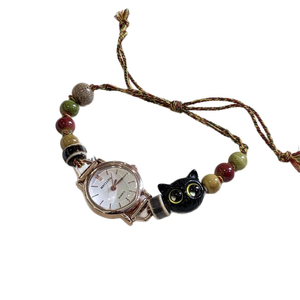 Orologio Bracciale Braccialetto Orologio Ragazza Studente Cartone Animato Perline Sandalo Piccolo Stile Etnico Nuovo Orologio Gioiello Cinese