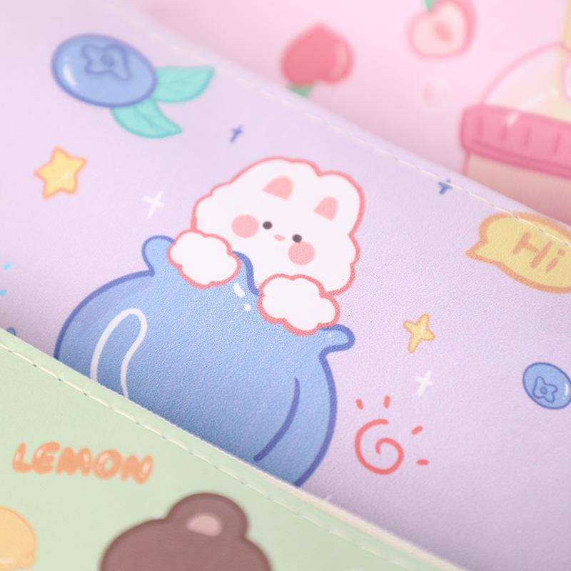 Cartoon Lemon Bear Pencil Bag - Multifunctional Storage for School Students.