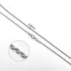 ALIZERO 925 Silver 2MM/3MM/4MM Twisted Rope Chain Necklace For Women Man Silver Necklaces Fashion Wedding Party Jewelry Gifts