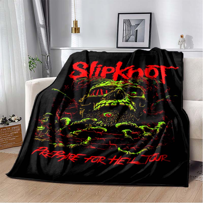 Coperta stampata con copertina dell'album Slipknot, Rap-Metal, Heavy Metal, Morbida e Calda in Flanella, per Divano, Letto, Ufficio Portatile, Regalo