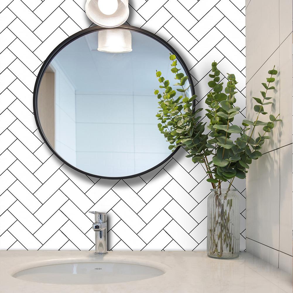 Nordic Brick Peel and Stick Wallpaper Trellis Removable Wallpaper Self Adhesive Wall Covering Modern Trellis Wallpaper Decor