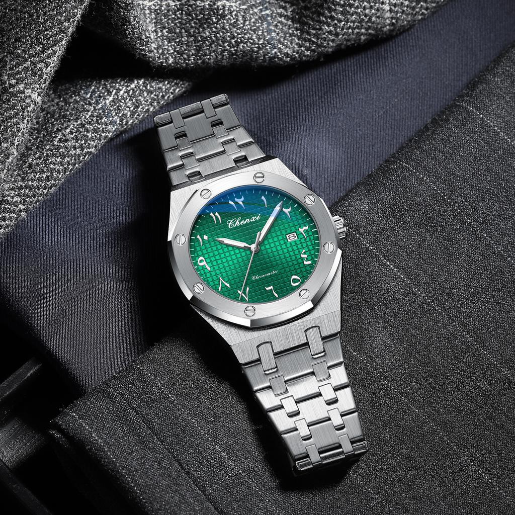 CHENXI NEW Top Brand Casual Men's Watch Sports Luminous Waterproof Calendar Stainles Steel Watches Quartz Men's Wristwatch Clock