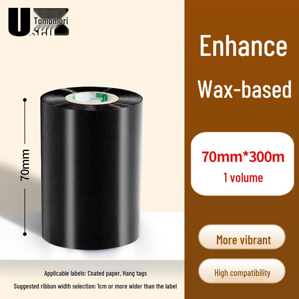 Enhanced Wax-Resin Ribbon Roll 110x300m for Barcode Printers Labels