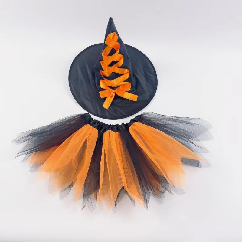 Halloween Costume, Witch Suit, Adult Children's Skirt, European and American Puffy Skirt Tutu Skirt