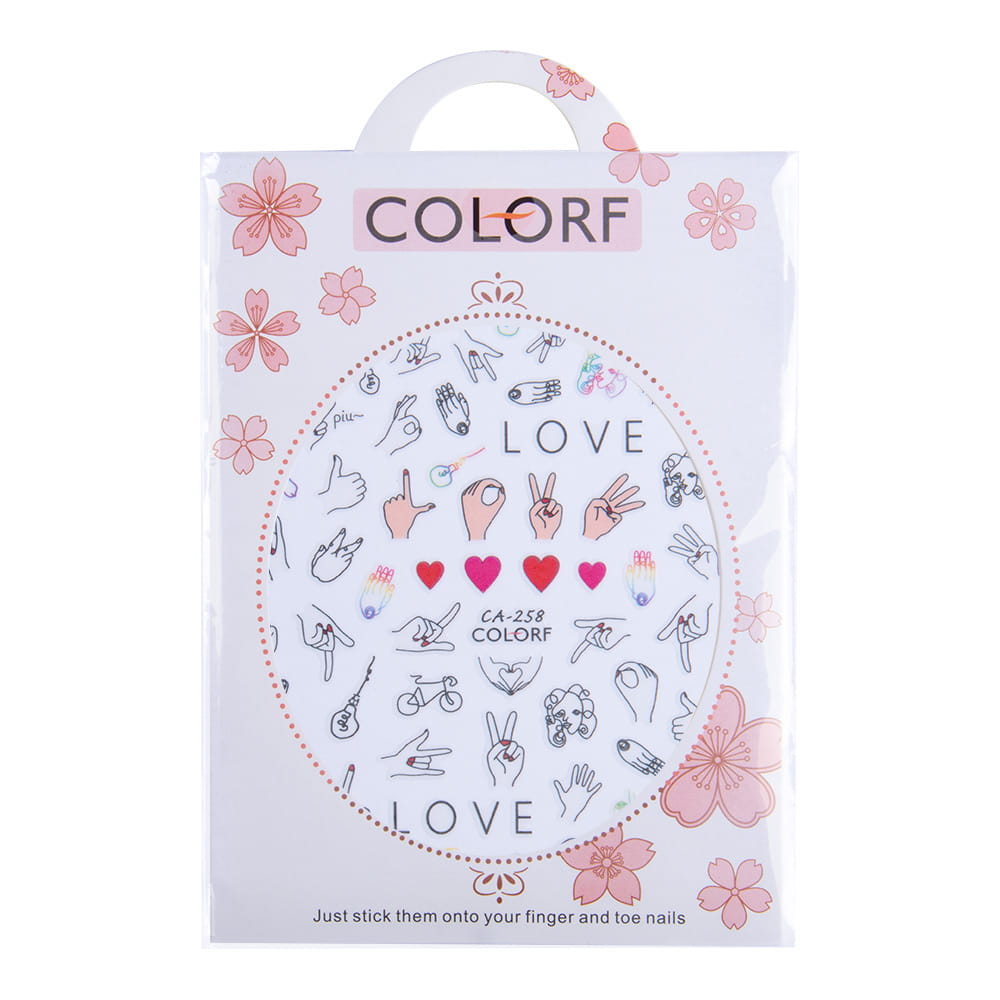 Naklejki Do Paznokci Cienkie Samoprzylepne Walentynkowe Nr Ca-258