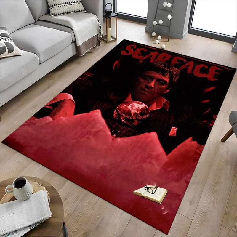 1ks Scarface Kancelářský Koberec Podložka pod Židli Měkká, Pohodlná, Pro Všechna Roční Období, Perfektní pro Domov, Ložnici nebo Kancelářský Dekor, Perfektní Dárek pro