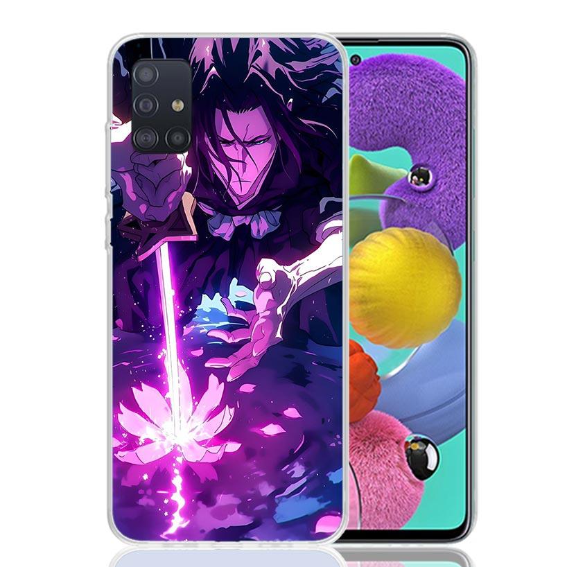 Bleach Kuchiki Byakuya Phone Case For Samsung Galaxy A52 A32 A22 A12 A02S A50S A30S A51 A31 AA71 Note 20 Ultra 10 S10 Plus Galax