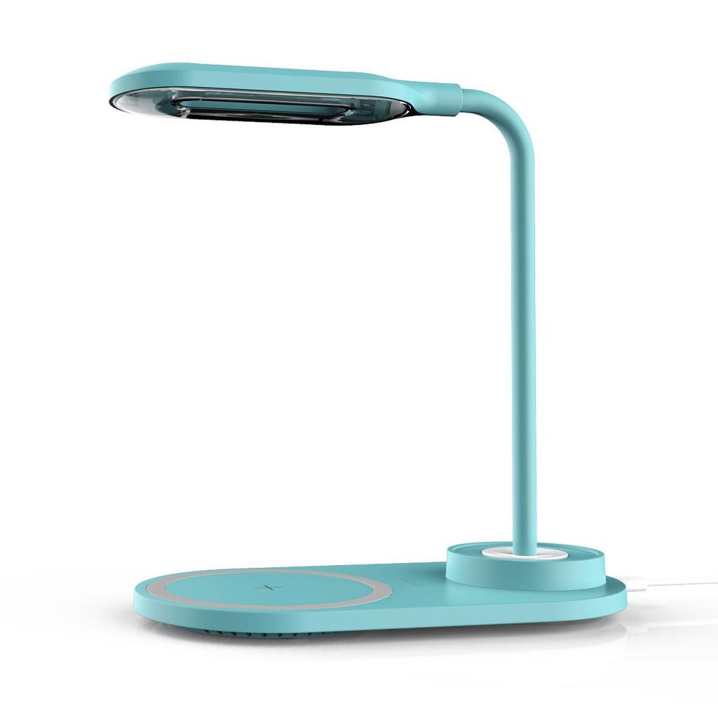 Wireless Charger Desk Lamp with Night Light and 15W Fast Charging - Eye Protection, USB Powered, Portable Gift.