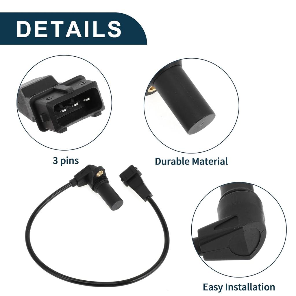 Crankshaft Position Sensor for Chevrolet Aveo 1.6 2004-2006 Sturdy No.25182450 Engine Crank CKP Sensor Black 1 Pc