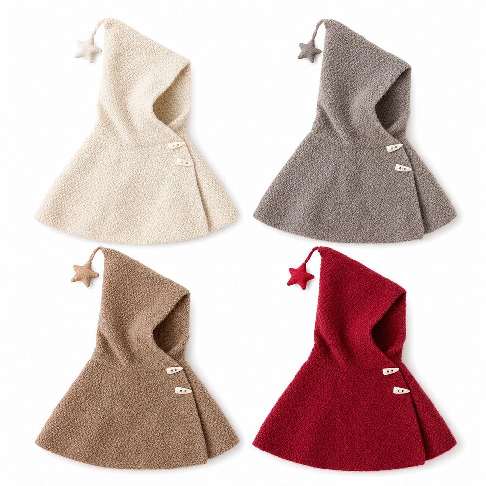 Windproof Kids Hooded Cloak Star Toddler Pullover New Hooded Cape Jacket for Toddlers