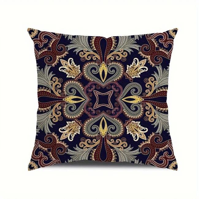 Home Decor Exquisite Ethnic Pattern Decorative Pillow Covers Pattern Cushion Cover Suitable for Sofa Bedroom Car Pillow Cover