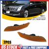 2x Amber Lens Front Bumper Side Marker Lights Housing For 2013-2017 Cadillac XTS