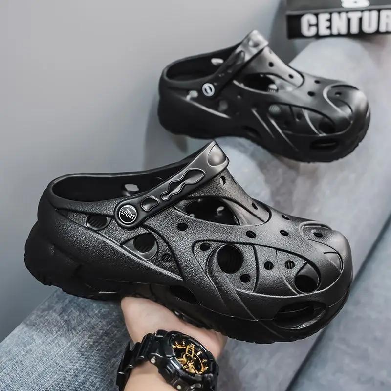 

Fashion Height Men s Shoe Hole Platform Beach Slides Designer Luxury Mascullino Original Clappers 2025 Pvc Summer Sale Y2k Male Slipper 44
