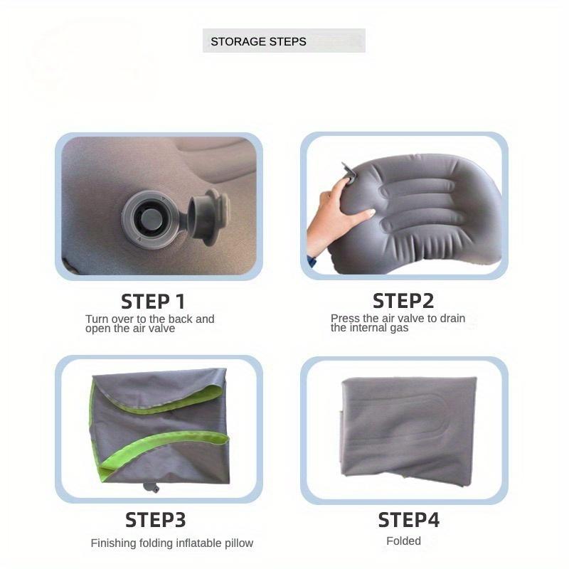 Ultralight Inflatable Camping Travel Pillow,Compact,Comfortable,Ergonomic Crescent Design,Inflating Pillows for Neck & Lumbar Support Camping Hiking