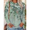 Fall/Winter Daily Women's Casual Top 3D Flower Print Women's Long-Sleeved T-Shirt Street Urban Fashion T-Shirt