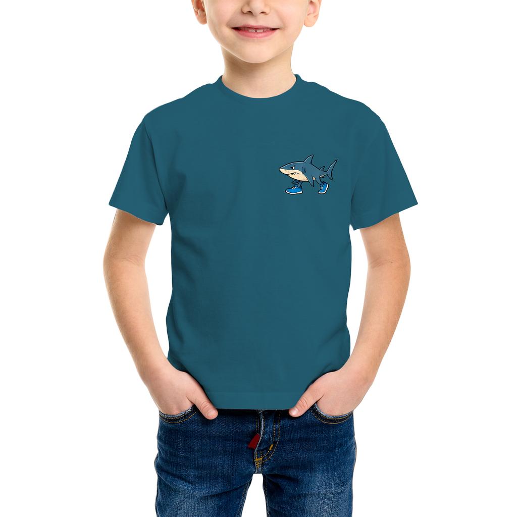 3D Shark Pattern Printing Fashion T-Shirt Shark Element Printing Summer New Boy Personalized Cool Tops Kids Funny T Shirt