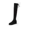 Over-knee Boots Women's 2025 Autumn Models New Flat-bottomed Long Tube Autumn and Winter High Leather Boots Internet Celebrity Thin Boots Autumn Shoes