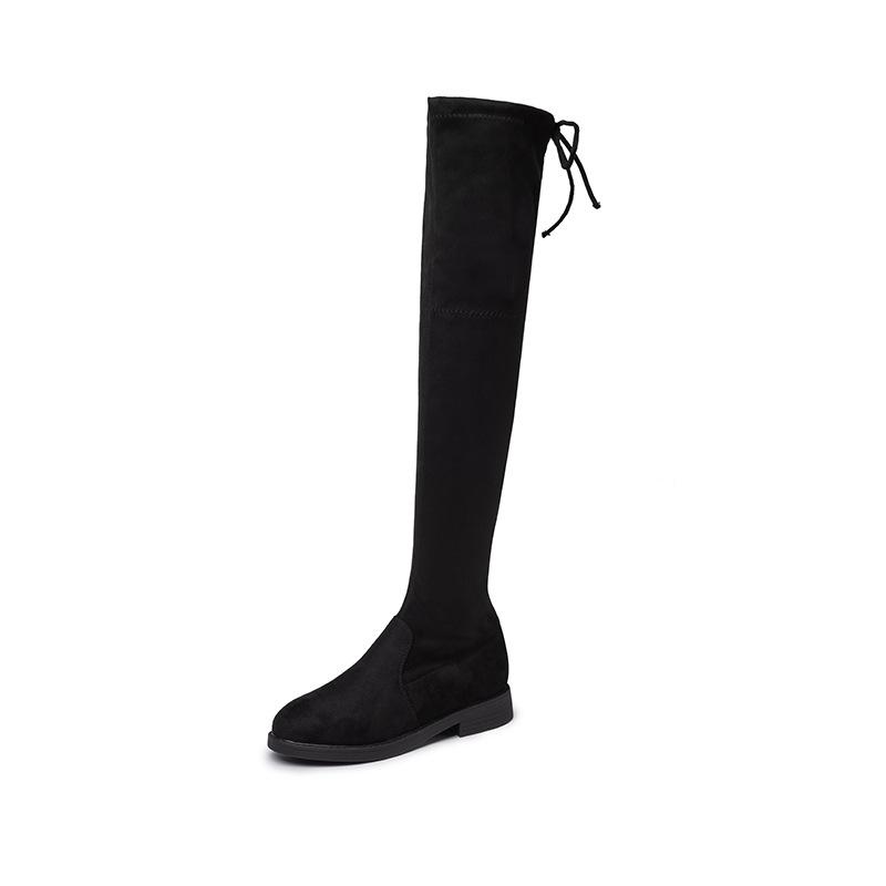 Over-knee Boots Women's 2025 Autumn Models New Flat-bottomed Long Tube Autumn and Winter High Leather Boots Internet Celebrity Thin Boots Autumn Shoes