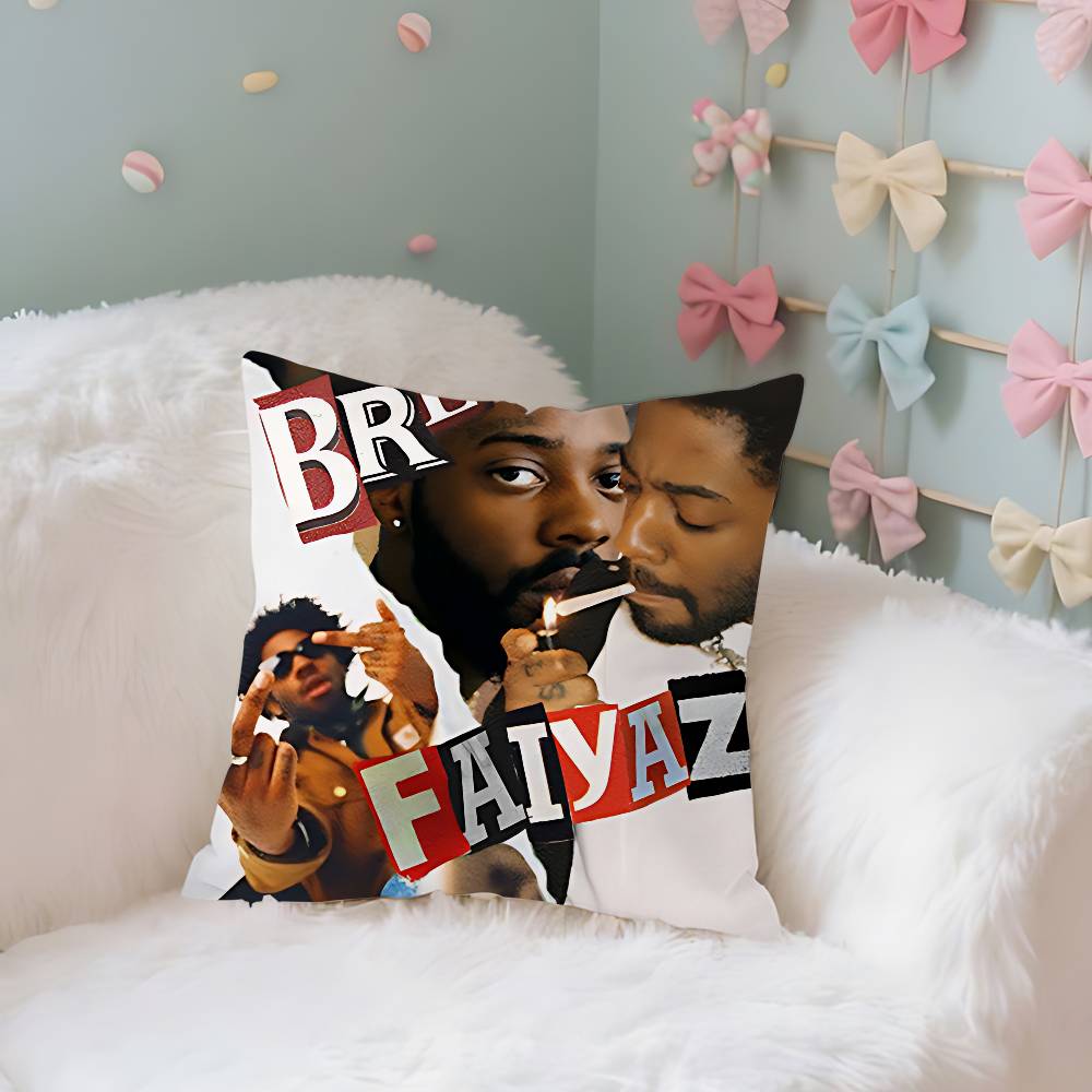 Brent Faiyaz Singer Case Plush Fabric Soft Pillowcase Double Sided Print Cushion Cover Household Gifts