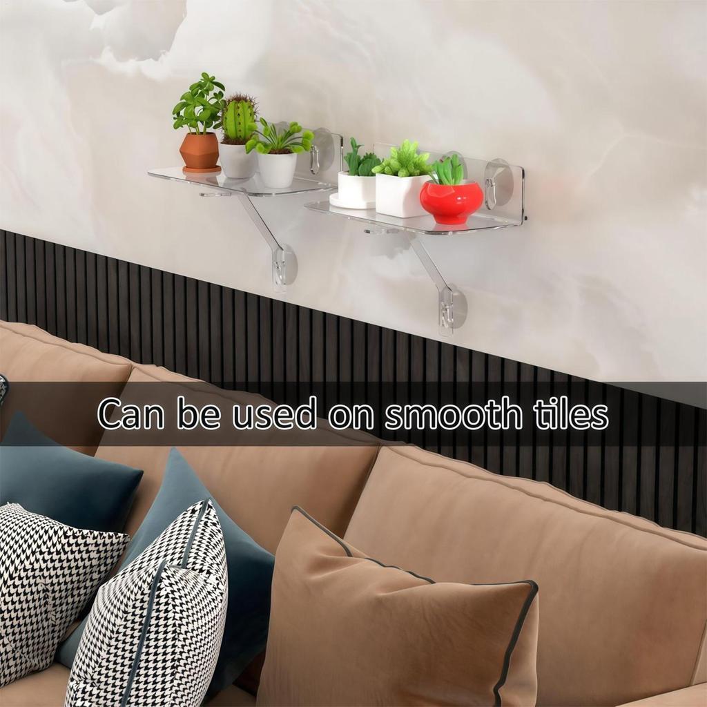 Fönsterbrädeväxtställ 2-delad Sugkopp Flytande Hållare Fönsterväxtställ Väggställ För Utomhus Hem Sovrum Badrum