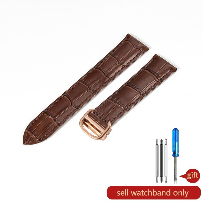 For Cartier Blue Balloon New Must Female Bamboo Knot Pattern Leather 20mm Watch Strap Tank London Solo Cowhide Leather Watchband