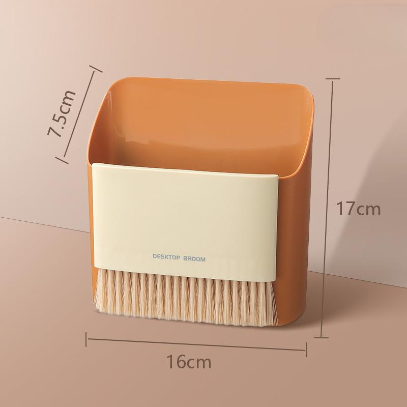 

Self Designed New Broom and Trash Can Set Desktop Bed Brush Window Sill Cleaning Brush Mini Cleaning Brush Storage Set